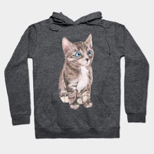 Watercolor Kitten Hoodie